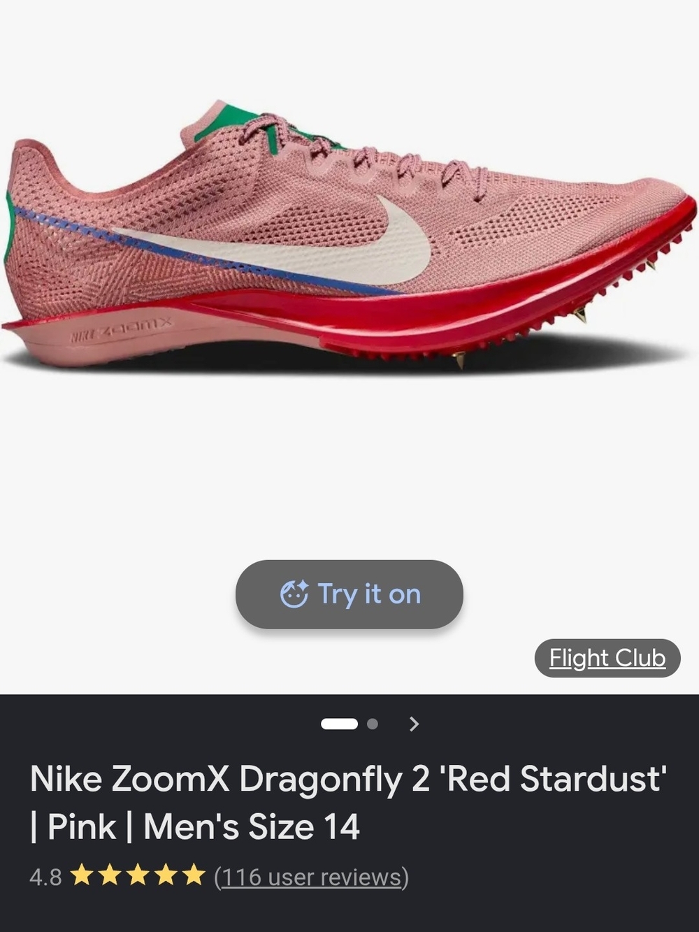 BNWOB****Nike ZoomX Dragonfly 2 T&F Sz Men 14
